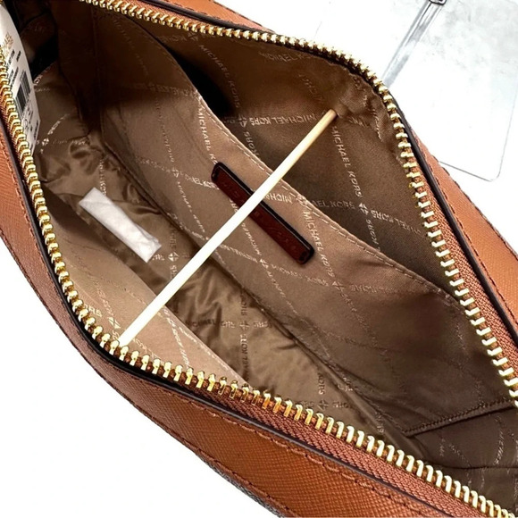 Michael Kors Large EW Crossbody Bag Brown/Gold - Picture 8 of 9